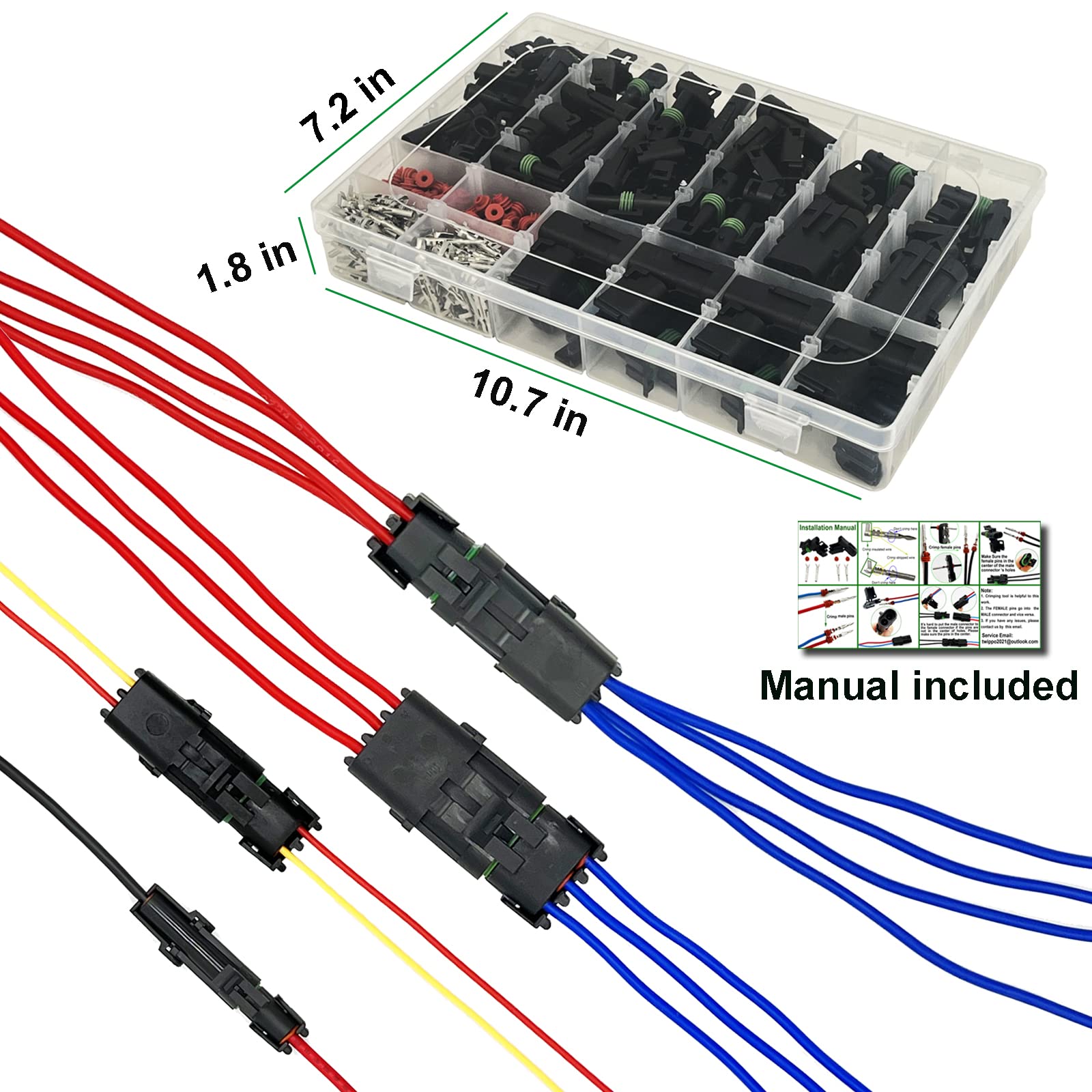 Twippo Weather Pack versatile for marine, truck, and scooter wiring