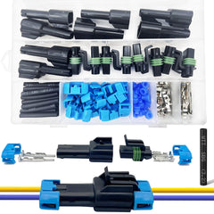 Twippo WeatherPack 2-pin connector kit box with components for easy installation
