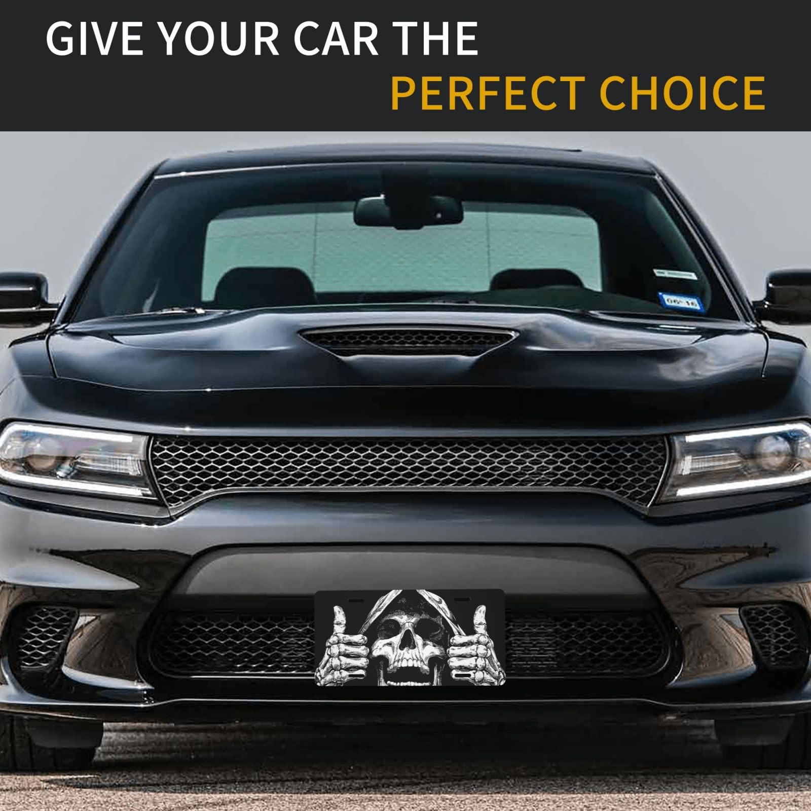 Twistmyst skull design with smooth edges protects your car's finish while adding style.