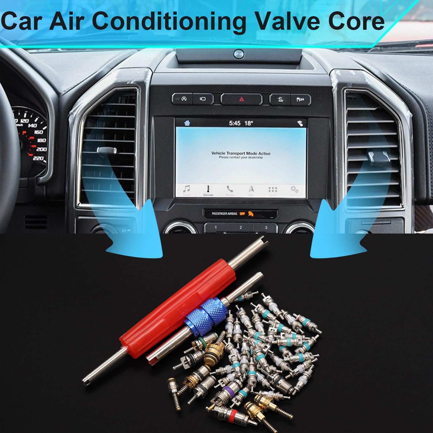 TWTADE valve cores compatible with most cars for routine AC upkeep.