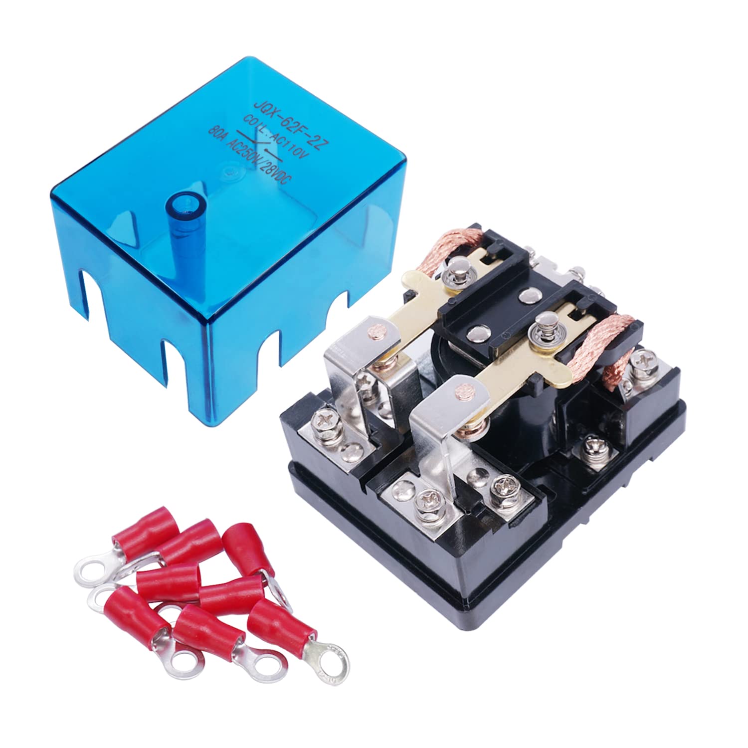 TWTADE JQX-62F-2Z relay side view highlighting sturdy terminals for reliable wiring.
