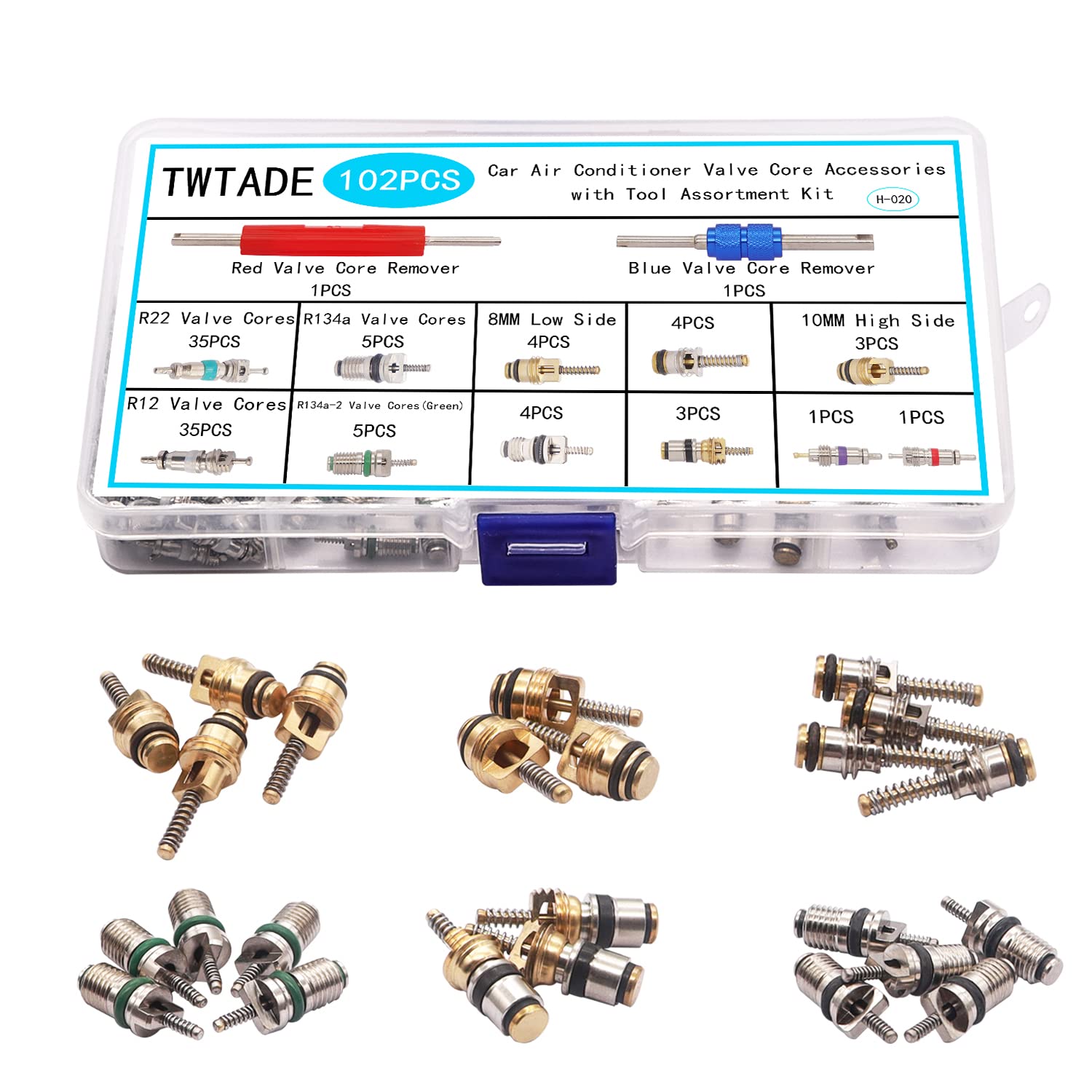 TWTADE compact packaging keeps 102 parts organized for fast replacements.