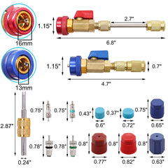 TWTADE R134A valve core remover blue low-pressure connection