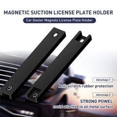 TXINBT magnetic license plate holder, side close-up, shows silicone coating for scratch protection.
