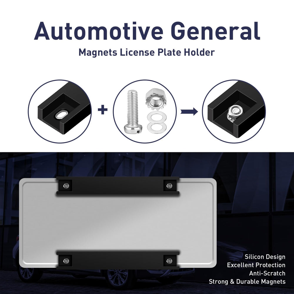 TXINBT magnetic license plate holder with silicone coating detail protects paint.