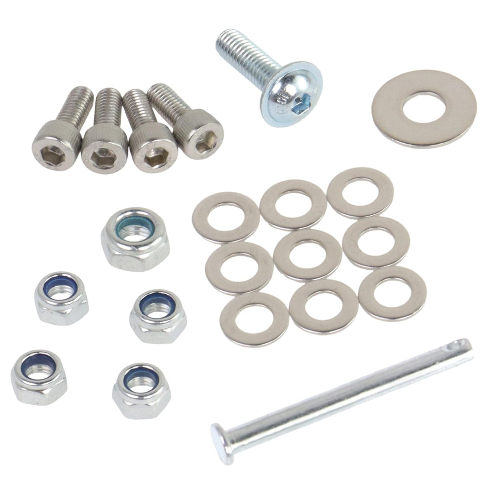 TXRXIZ 32-piece hardware pack simplifies installation.