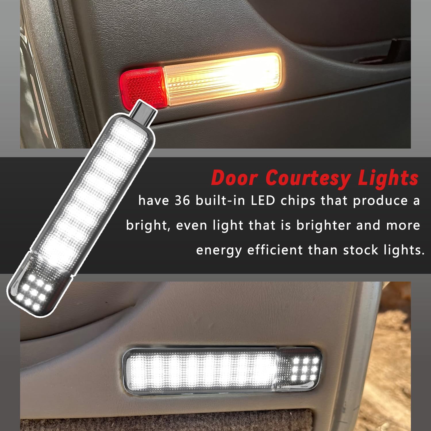 TXRXIZ rear right door light enhances nighttime interior visibility