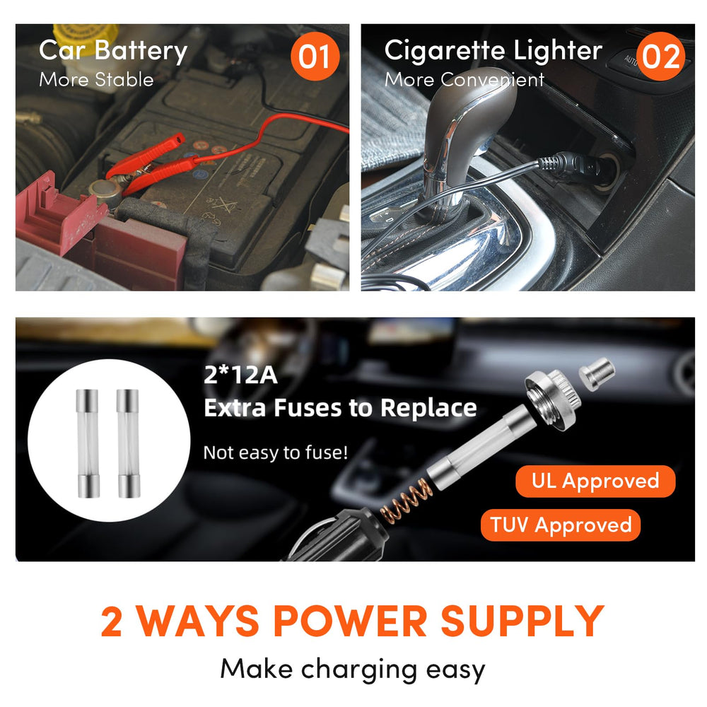 TYAYT LED work light illuminates the under-vehicle area for precise work.