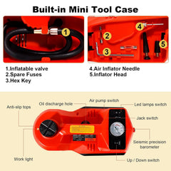 TYAYT built-in tire inflator with pressure gauge for accurate inflation