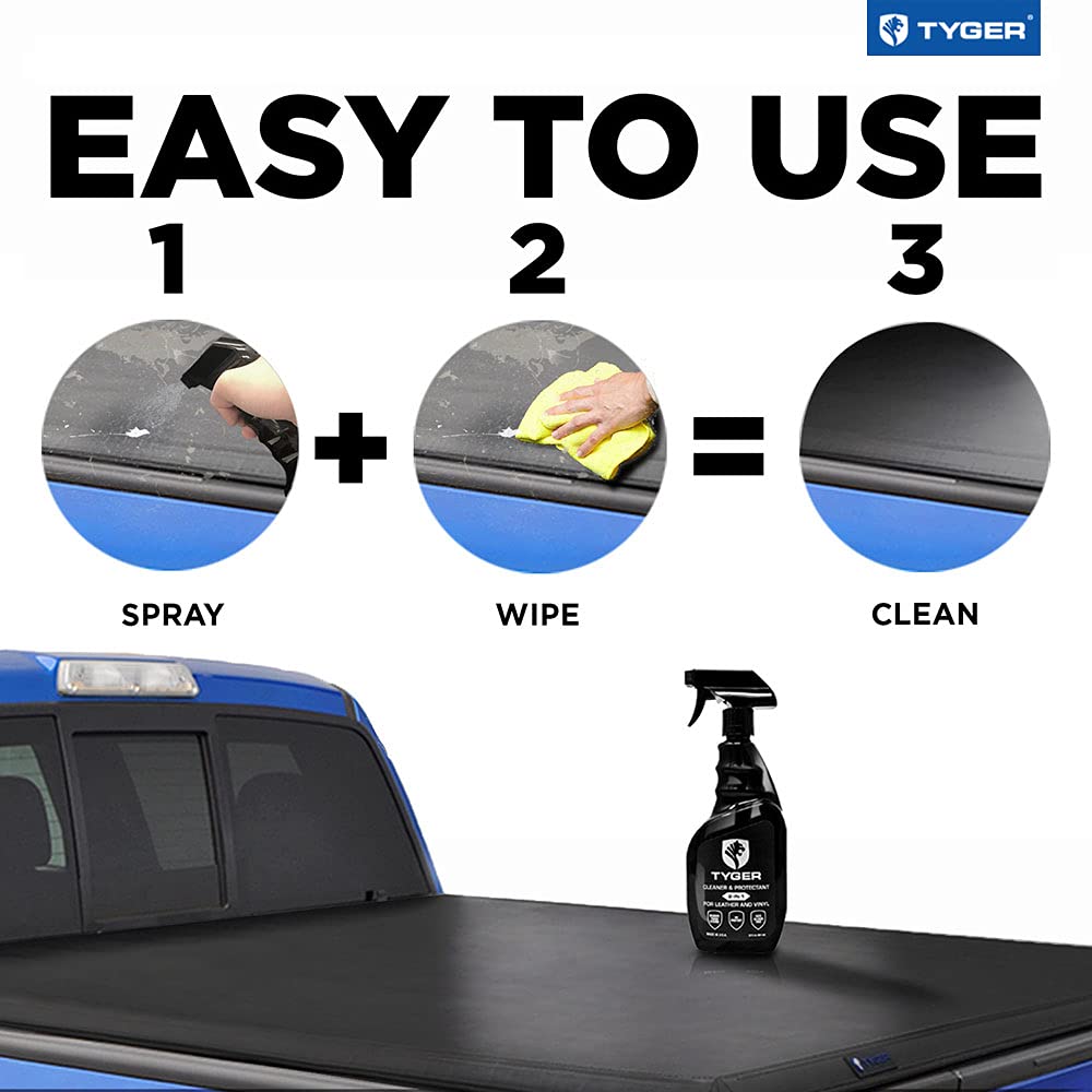 Tyger Auto 2in1 spray demonstrates easy wipe-on protection for leather and vinyl.