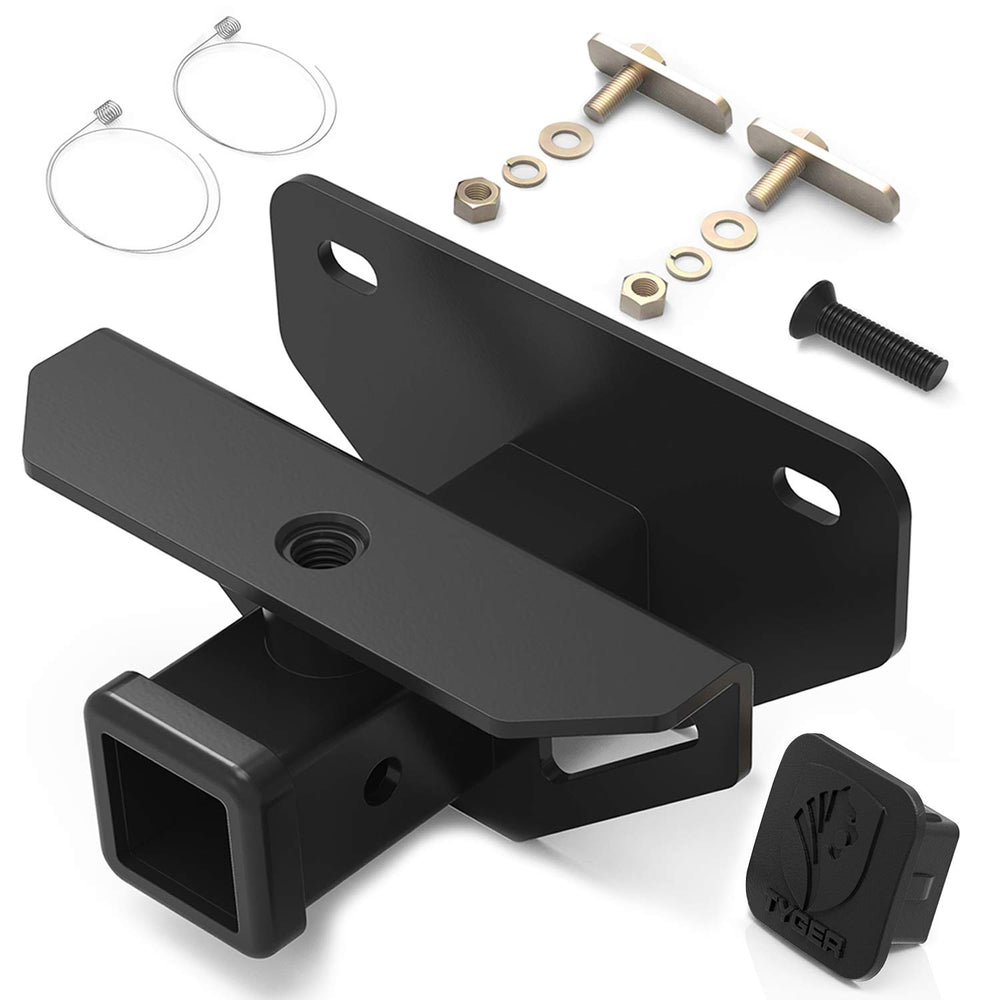 Tyger Auto Class 3 hitch receiver installed on RAM 1500 for towing.