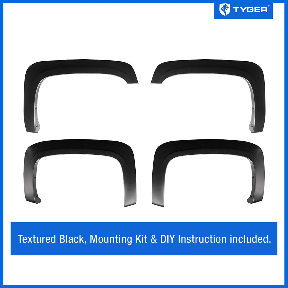 Tyger Auto rear left fender flare for durable shield against off-road debris