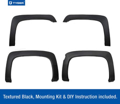 Tyger Auto fender flare rear-right for Silverado offering extended coverage and rugged look