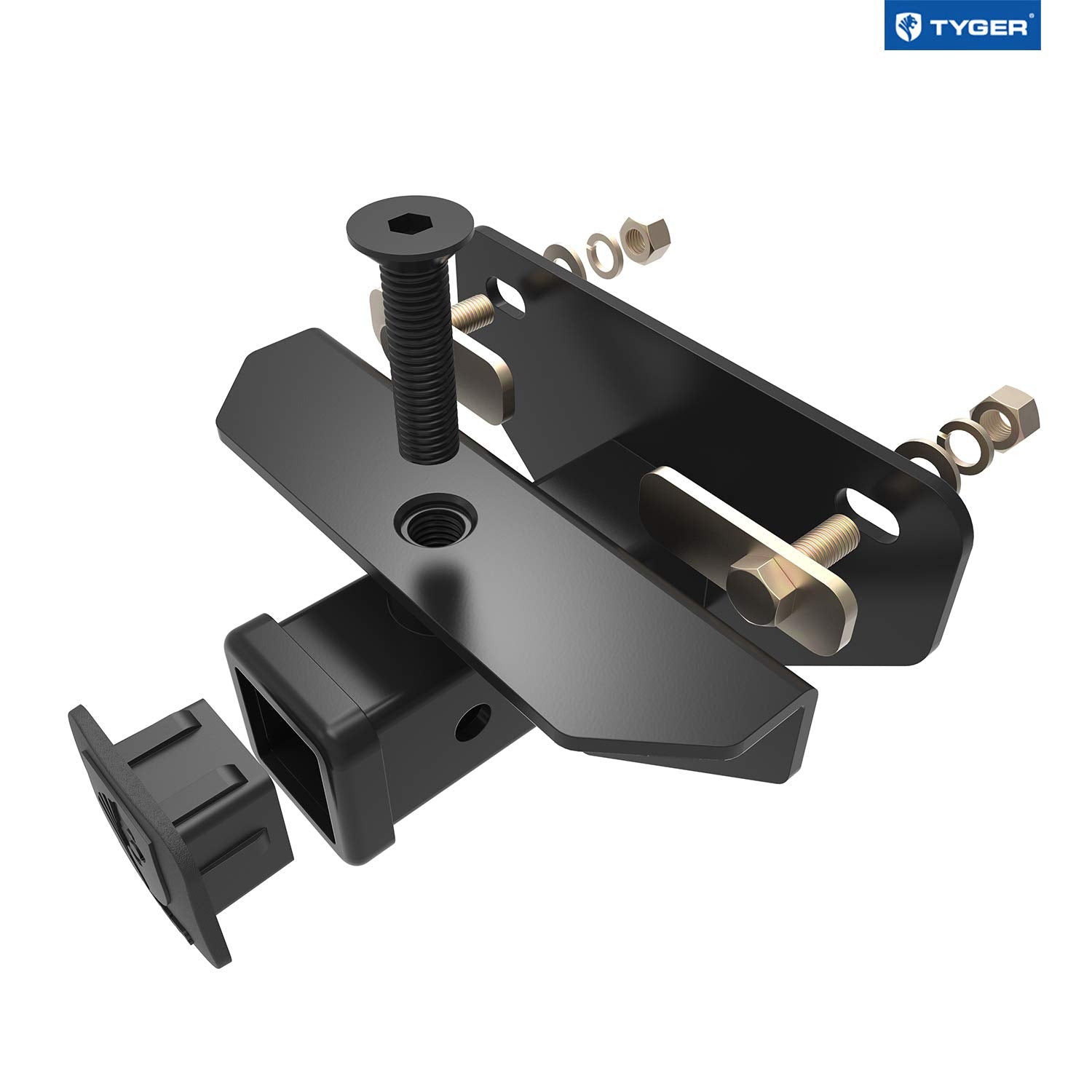 Hitch cover protects the receiver tube when not in use.