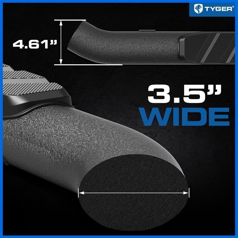 Tyger Auto seamless oval tubes with textured finish resist rust and look rugged.