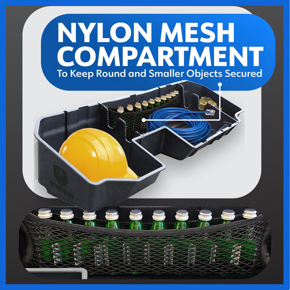 Removable mesh net inside Tyger Auto box for small items