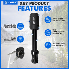 Tyger Auto 19,000 lb load rating supports tough towing requirements.