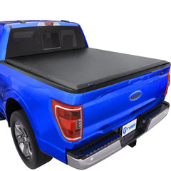 Tyger Auto T1 front view showing rugged rails and fabric protection for the bed