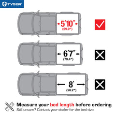 Tyger Auto T1 cover rolled open for full bed access during loading.
