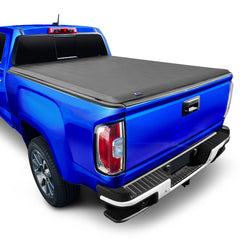 Tyger Auto T1 soft roll-up cover installed on Colorado/Canyon bed for quick access.