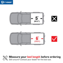 Tyger Auto T1 side rails and clamps secure easy installation on the Tacoma.