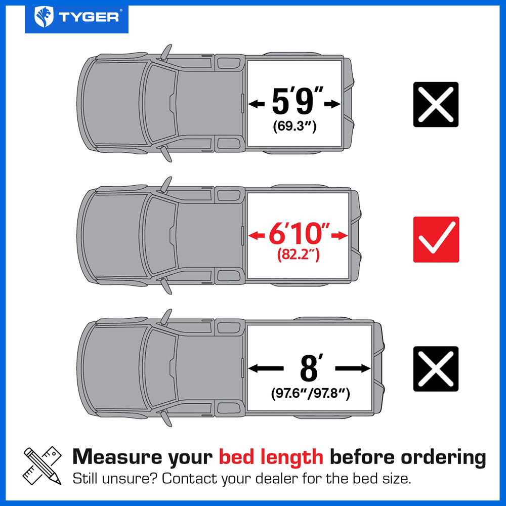 Tyger Auto T3 crossbars and folding mechanism provide sturdy support and easy bed access.