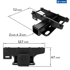 Tyger Auto TG-HC2J003B black powder coat finish on hitch