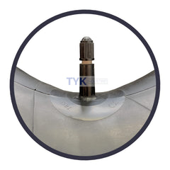 TYK Industries heavy-duty inner tube made with thick butyl rubber for durability.