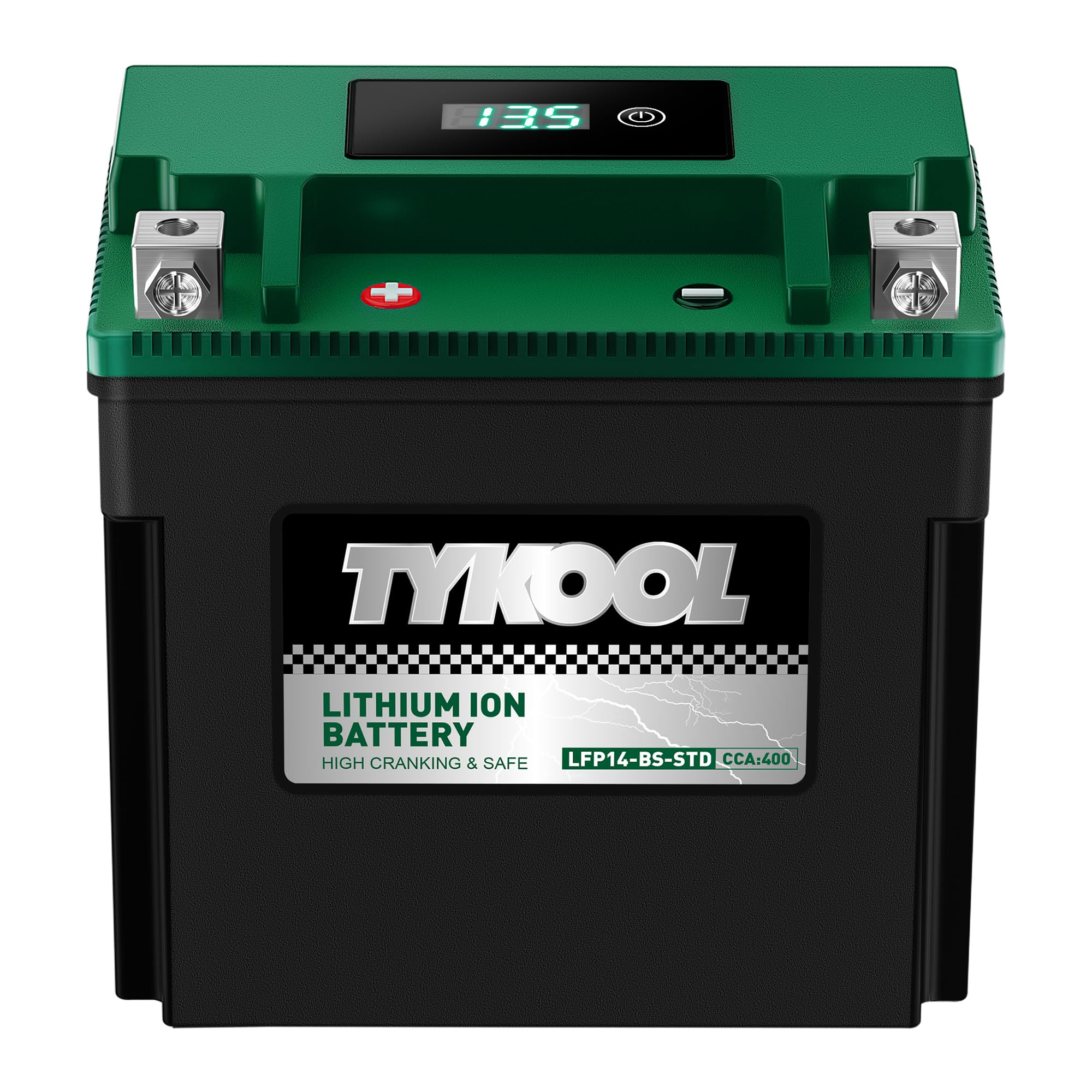 TYKOOL LFP14-BS-STD battery front view shows compact design for easy installation