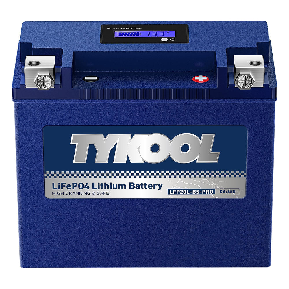 TYKOOL LFP20L-BS-PRO battery core for motorcycles offering strong starting power.