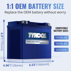 TYKOOL LFP30L-BS-PRO LCD display highlights real-time voltage and SOC monitoring.