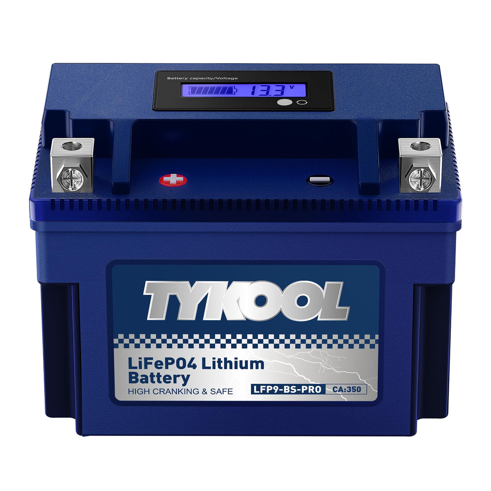 TYKOOL YTX9-BS-PRO packaging close-up for rugged rides.
