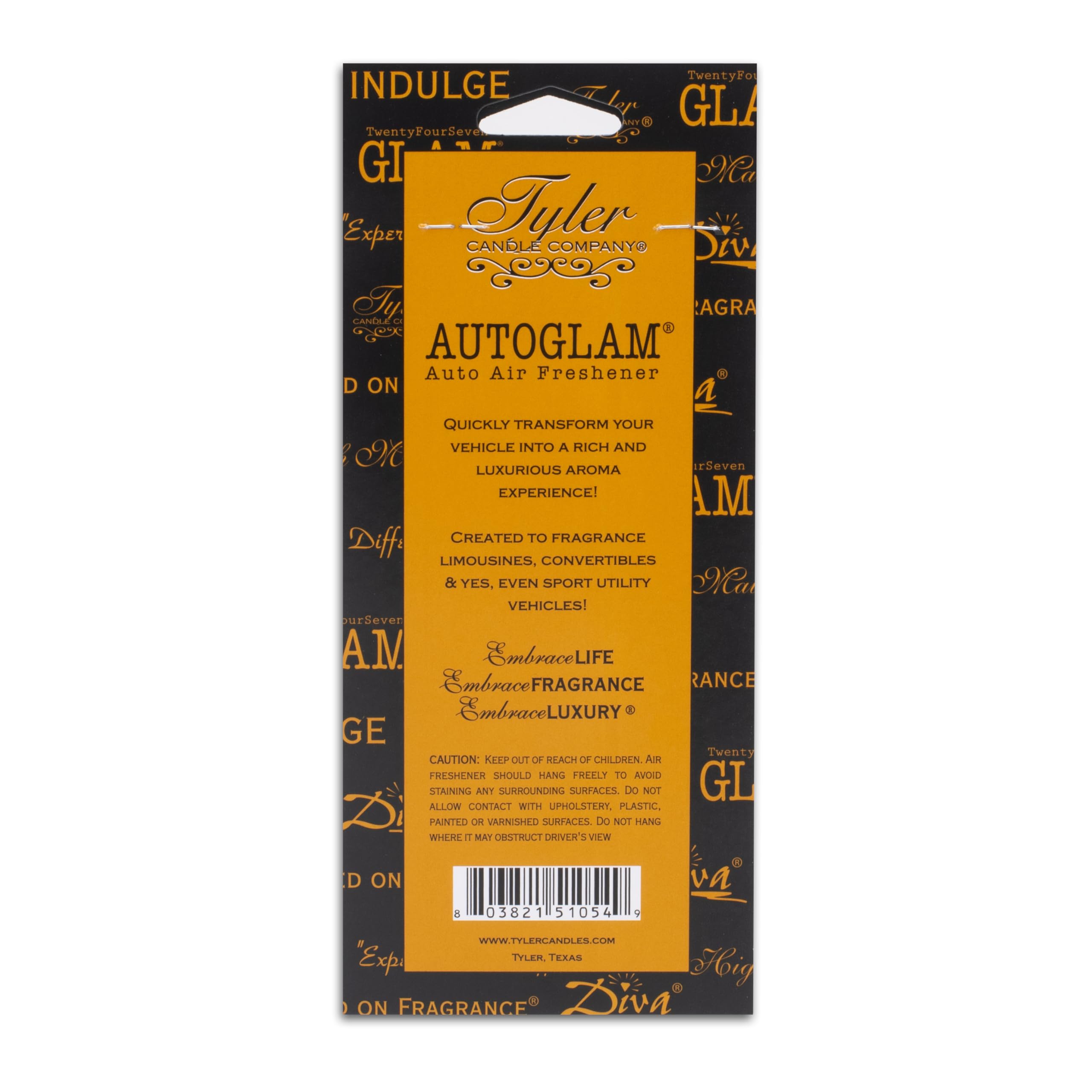 Tyler Candle Bless Your Heart autoglam 4-5x3 inch air freshener fits any mirror