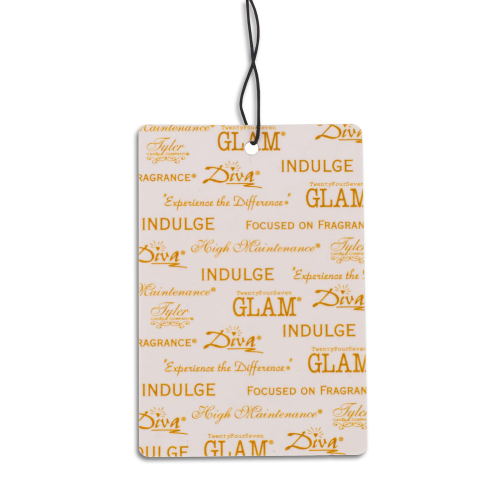 Tyler Candle Bless Your Heart autoglam ivory-gold pattern decorates the car