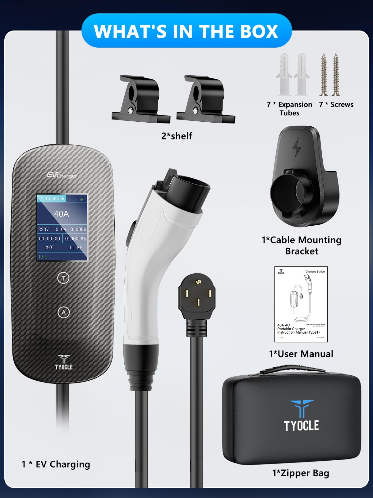 Tyocle in-use photo illustrating off-peak delayed charging.