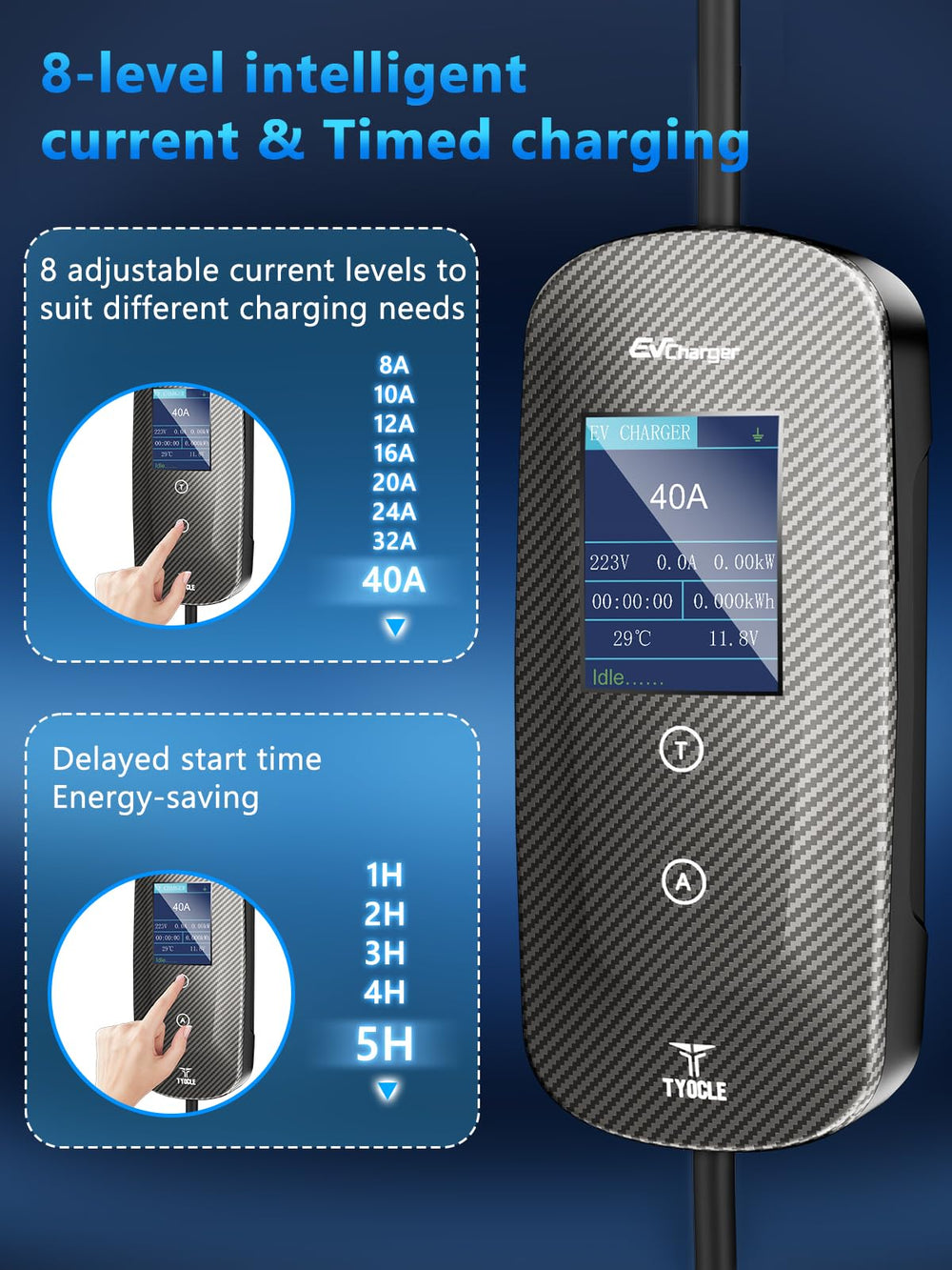 Tyocle side panel view highlighting robust build and control features.