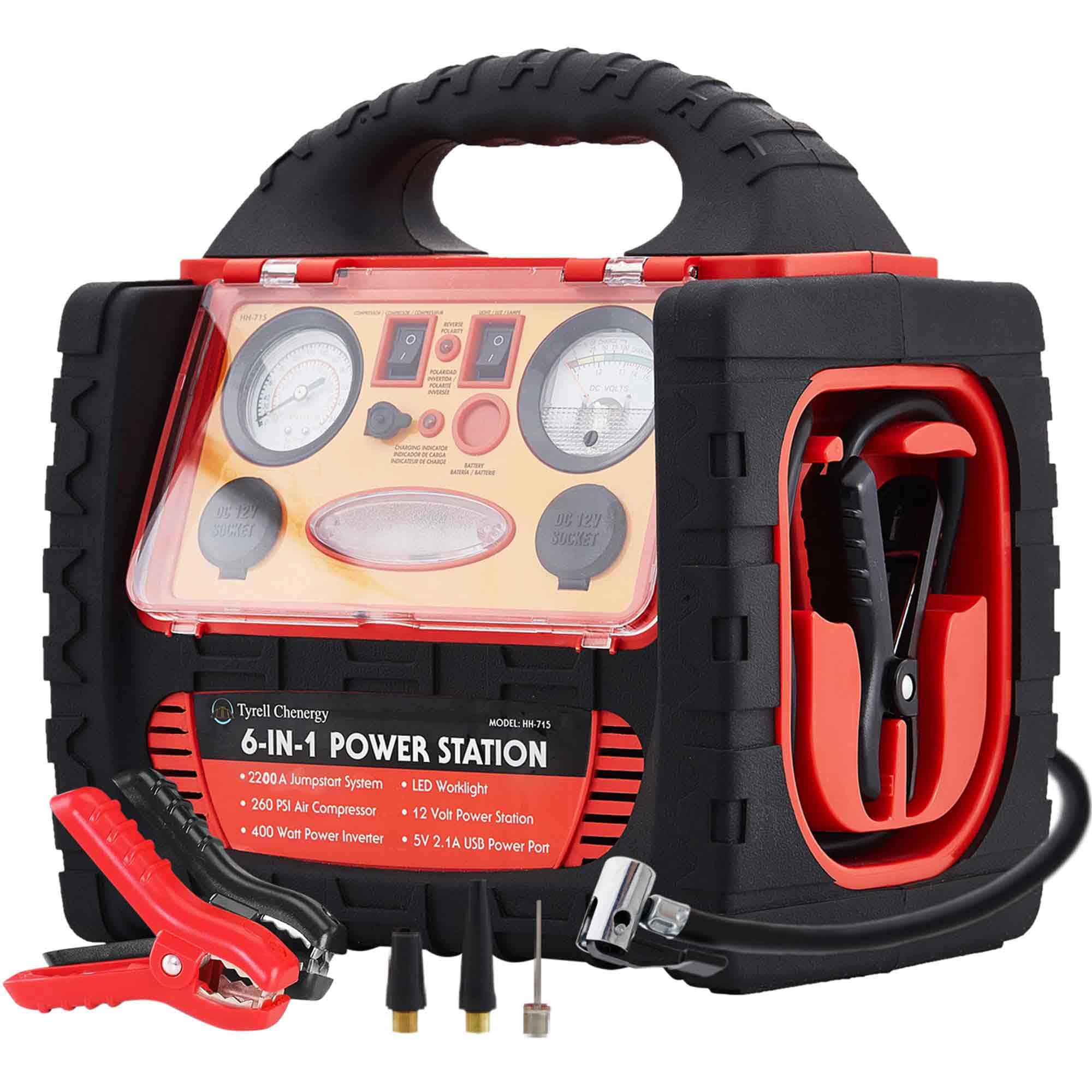 Tyrell Chenergy 2200A jump starter compact design for quick roadside boosts.