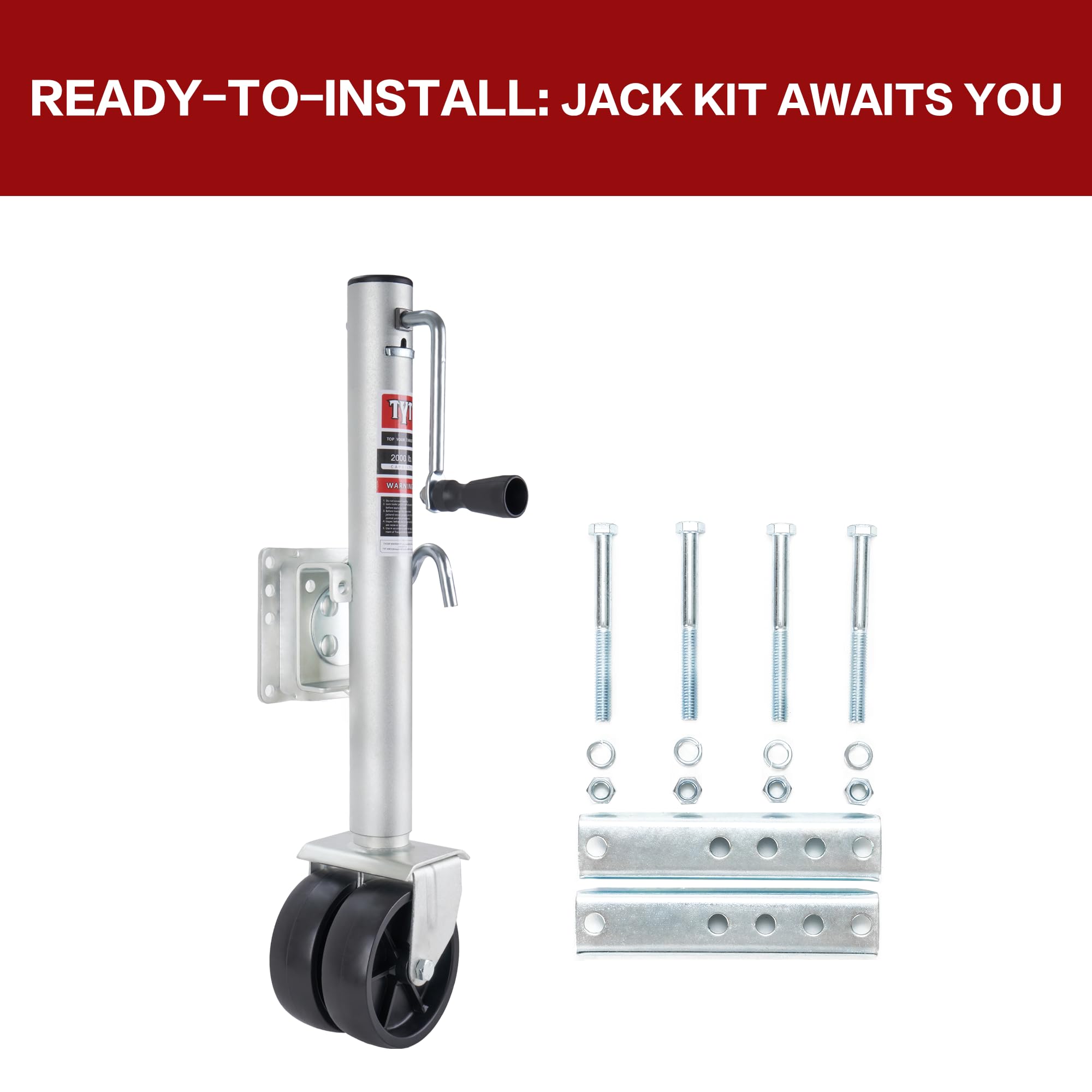 TYT 2000 lbs boat trailer jack heavy-duty steel construction for durability