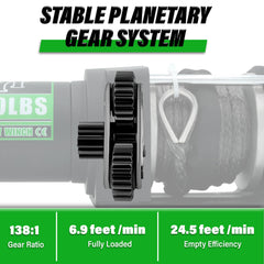 TYT 3-stage planetary gear assembly providing smooth operation.