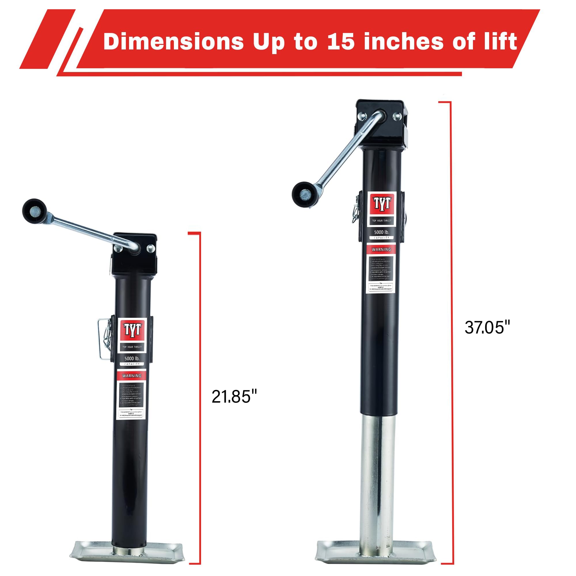 TYT 5000lbs sidewind handle provides ergonomic operation for easy height adjustments