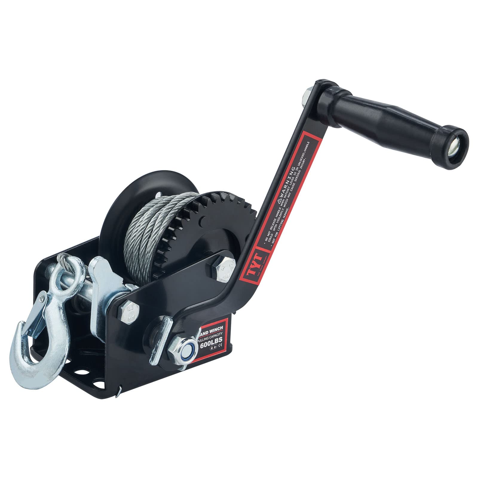 TYT 600LB boat trailer winch with 6m steel cable for easy loading