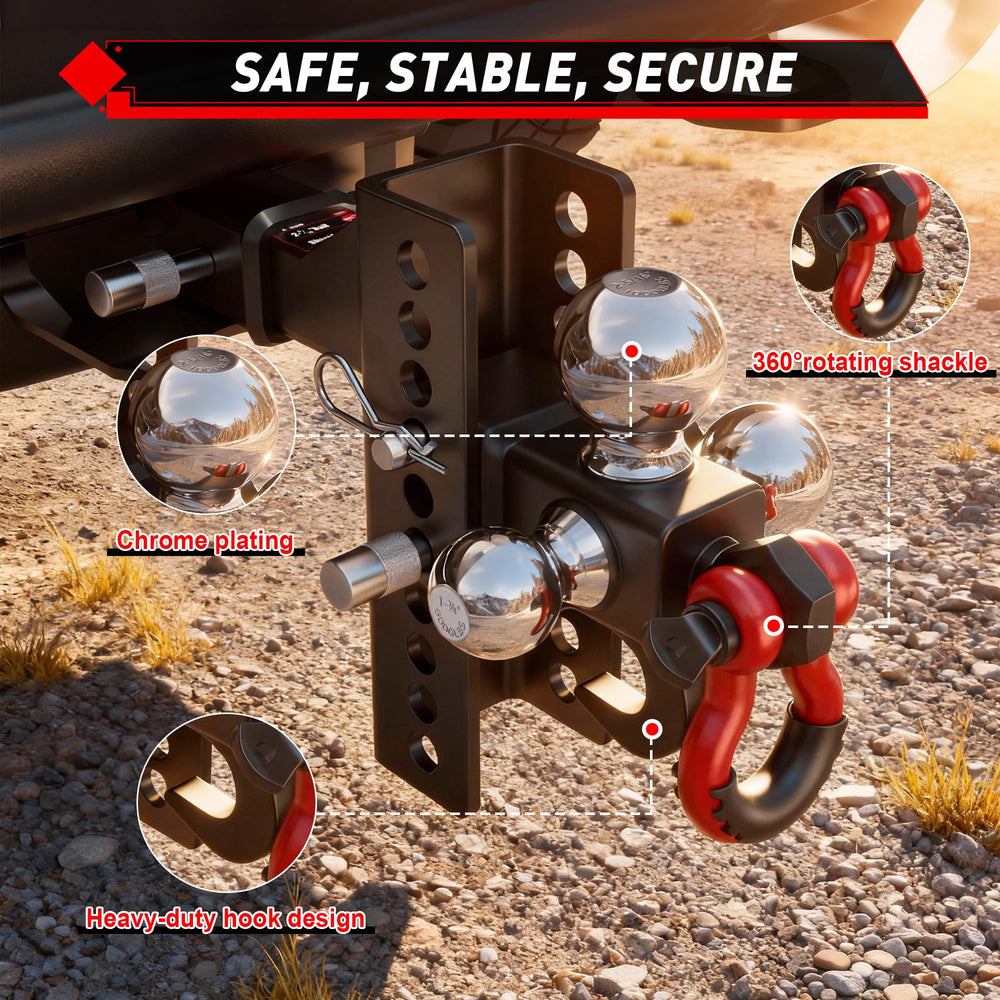 TYT heavy-duty tow hook and swivel D-ring ready for recovery and off-road use