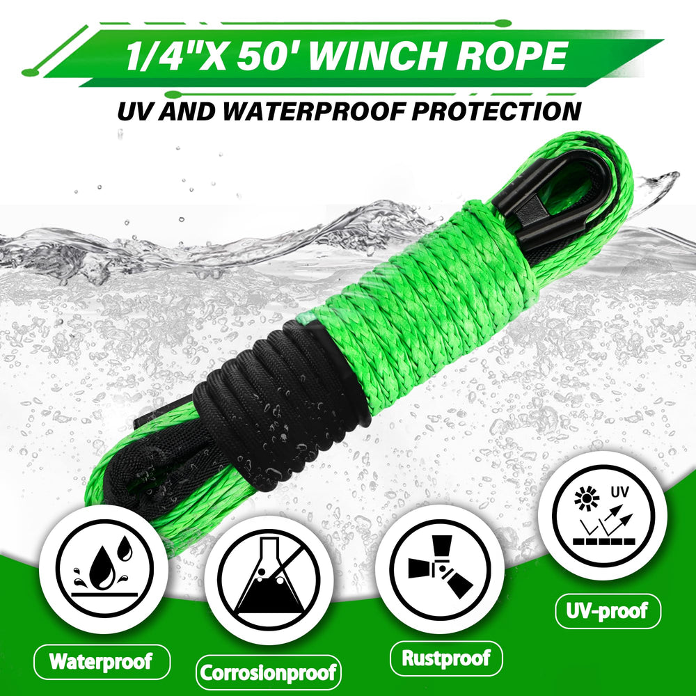 Close-up of 12-strand UHMWPE rope showing smooth braided texture