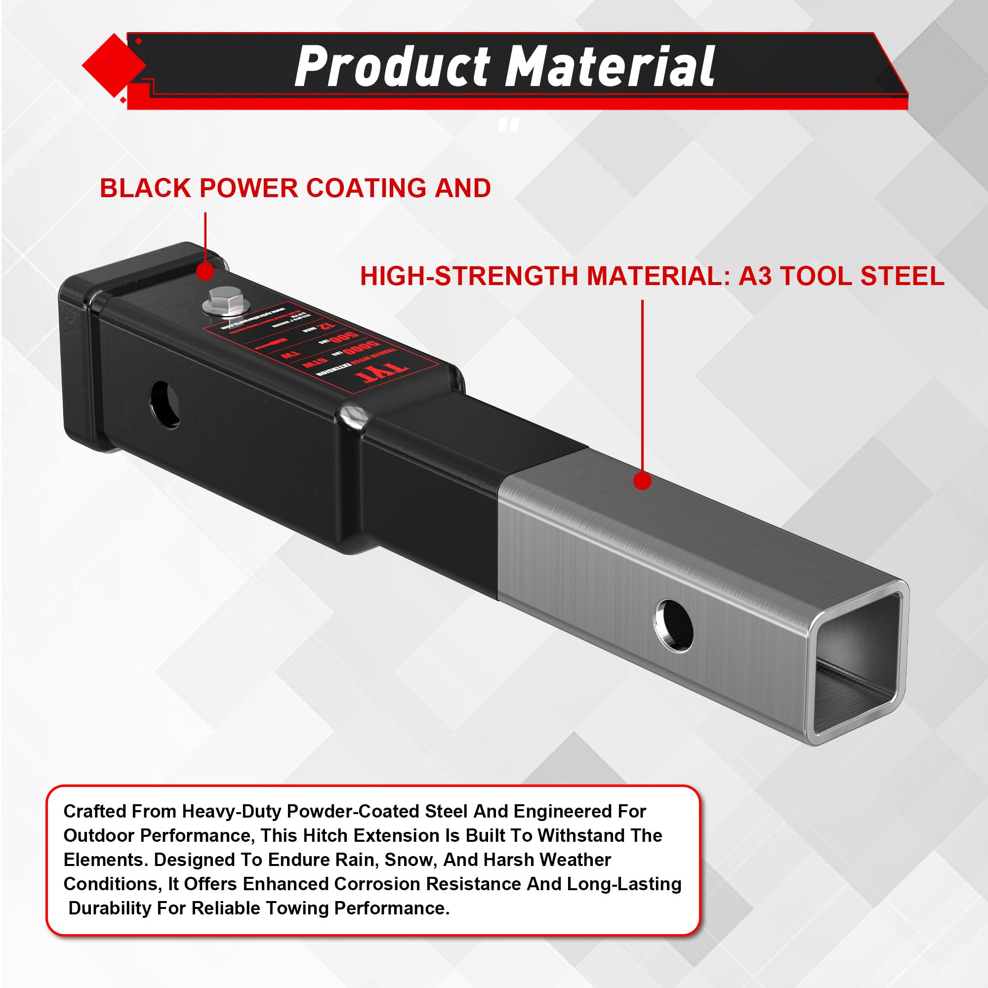 TYT high-strength steel construction supports regular towing with confidence.