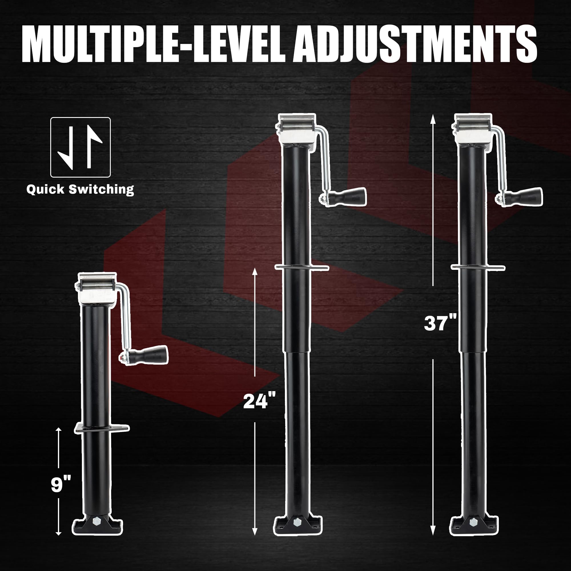 TYT trailer jack ideal for boat trailers and RV use.