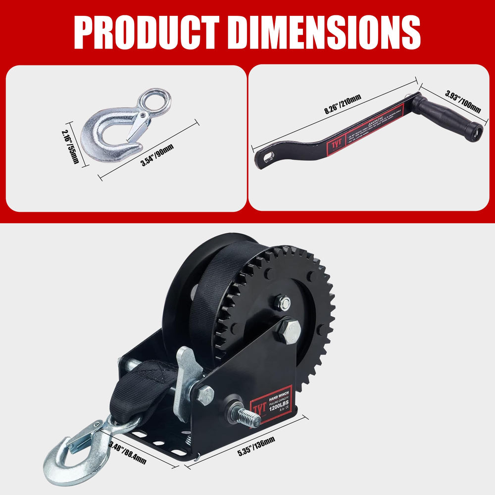 TYT two-way ratchet allows bidirectional lifting or pulling