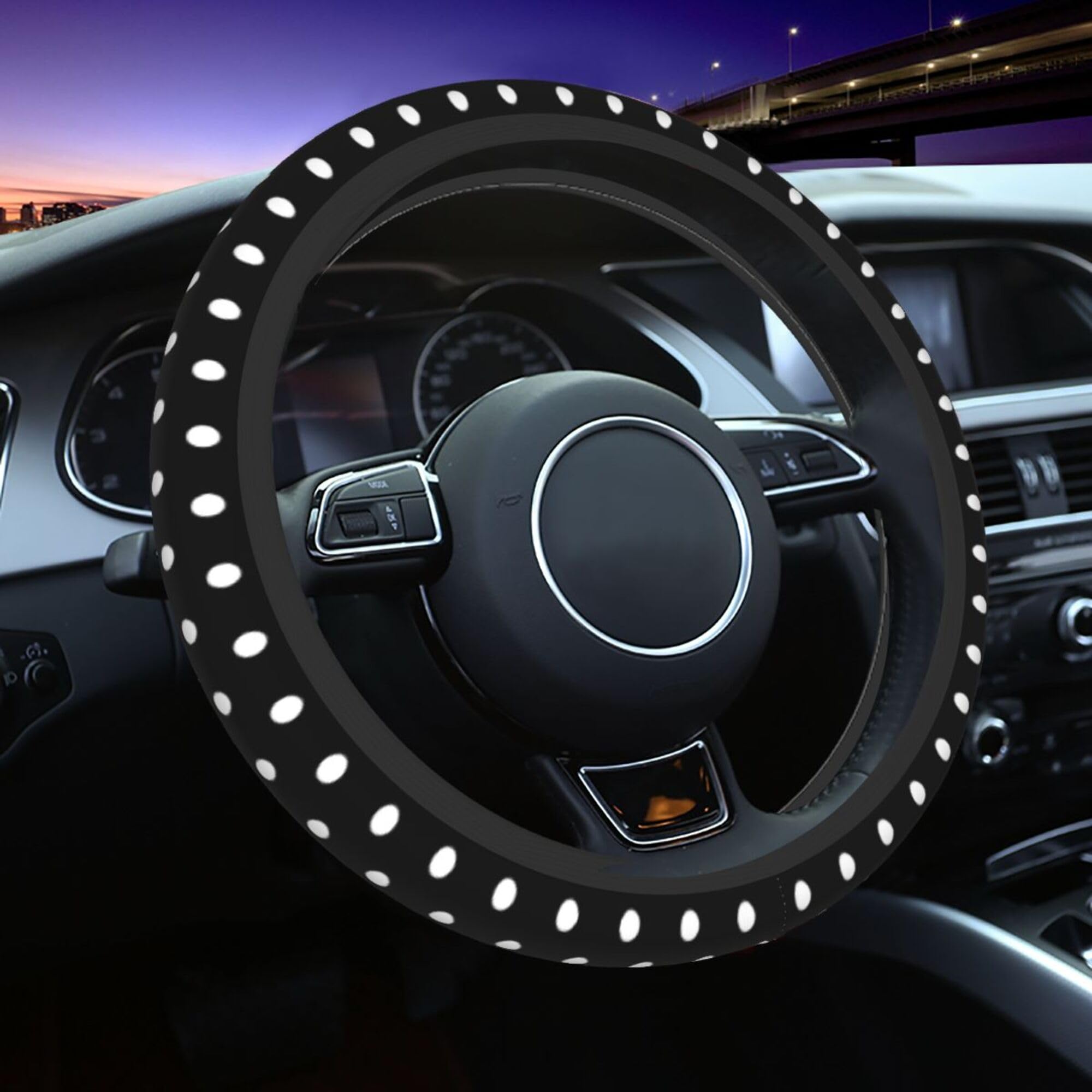 TZBVTAU soft-touch steering wheel cover enhances comfort on long drives.