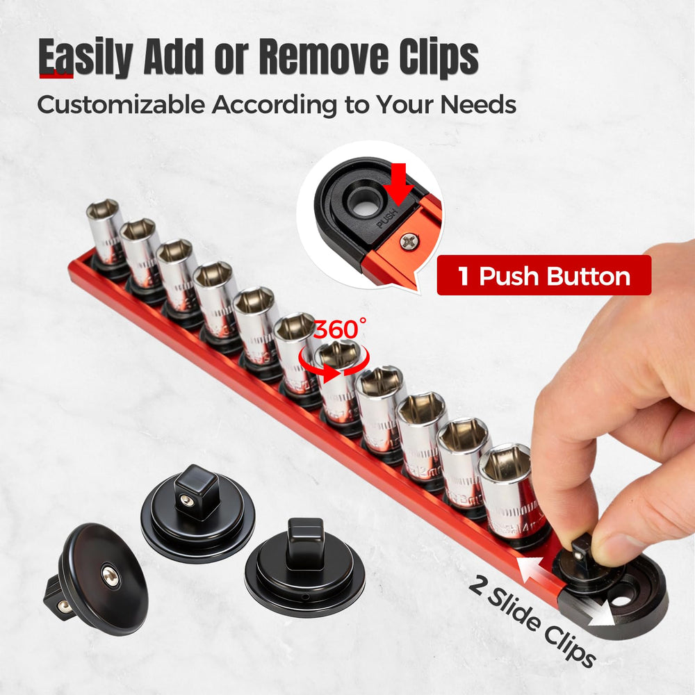 Durable aluminum rail with reinforced clips from Tzuoen for long-lasting organization
