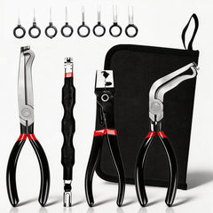 Tzuoen 8-inch hook-tip disconnect pliers ease tight engine bay connections.