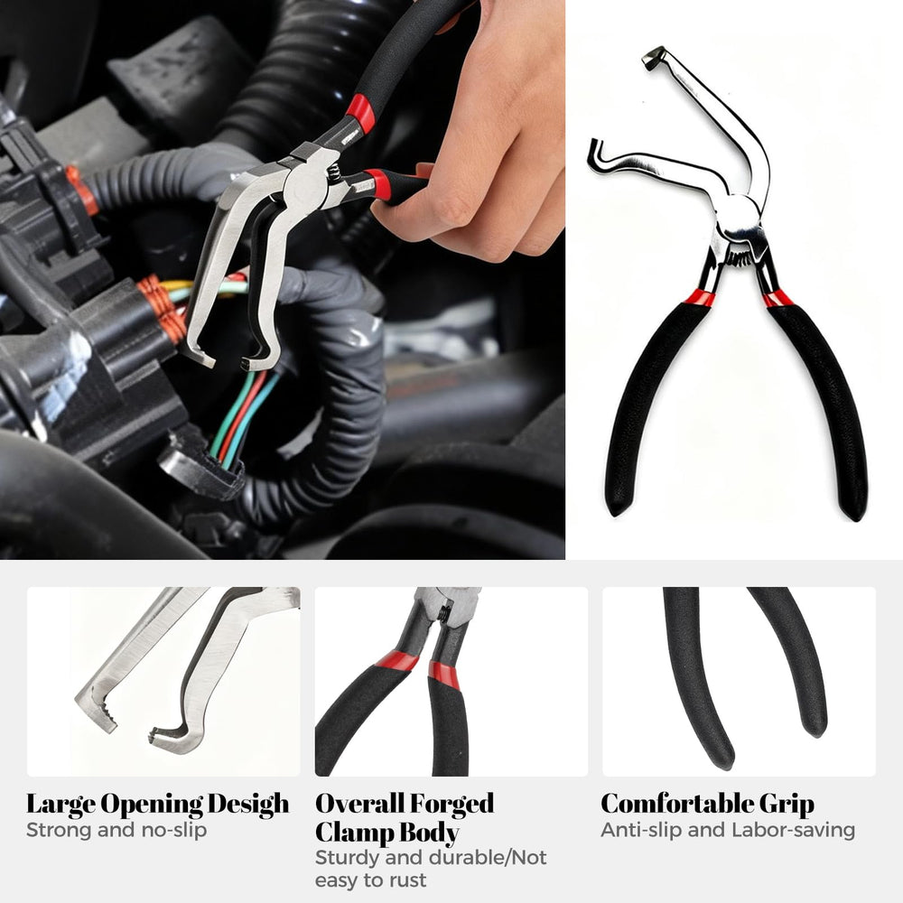 Tzuoen engine bay tool fits universal vehicle types for quick disconnects.